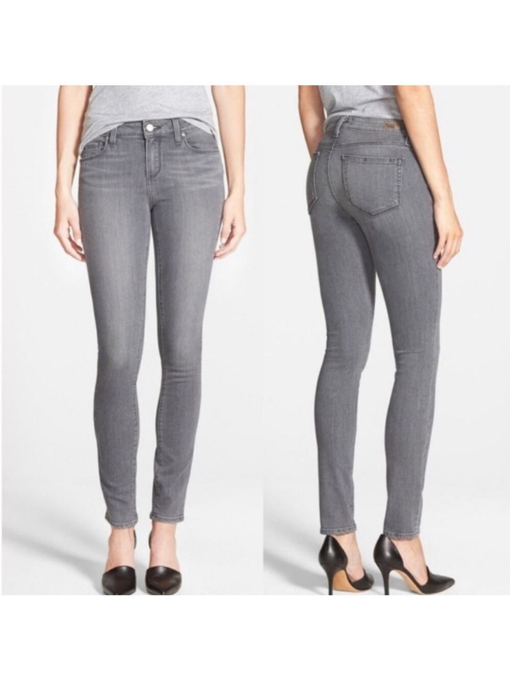 Paige Verdugo Ultra Skinny Jeans in Grey, size 27